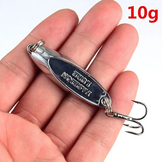 10g 15g 20g 25g Silver Gold Fishing Lure Spoon Mustad Hooks High Quality Surface Plating Good for Freshwater Saltwater Fishing