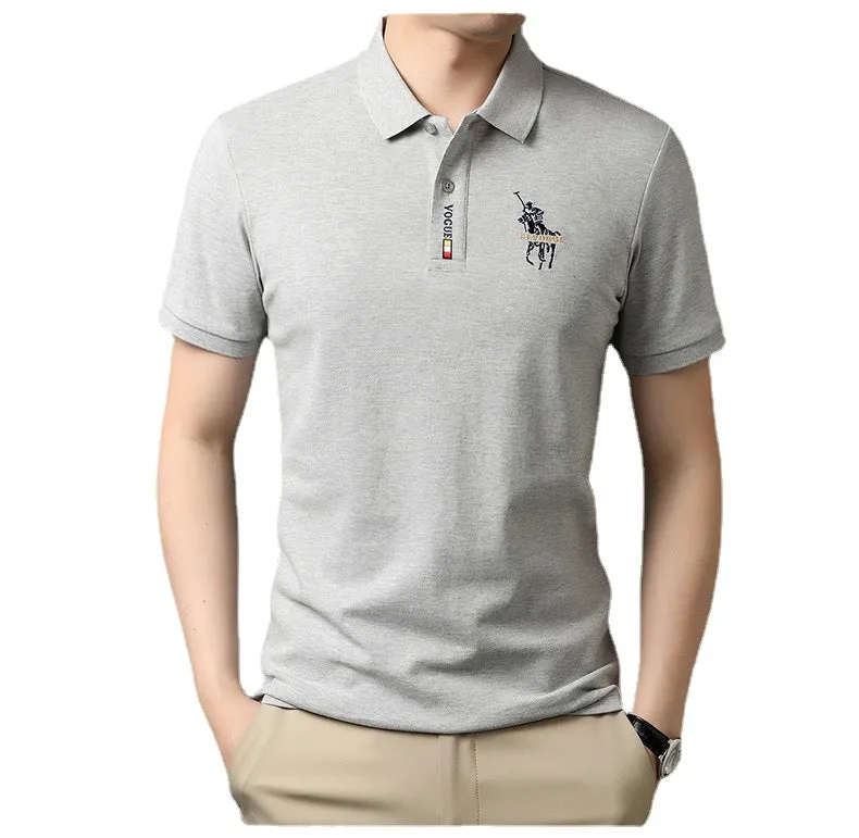 2022summer New Polo Shirt Men's Business Gentleman Embroidered Lapel Breathable Short-Sleeved T-shirt Men's Wholesale