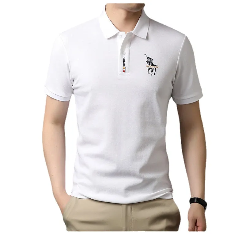 2022summer New Polo Shirt Men's Business Gentleman Embroidered Lapel Breathable Short-Sleeved T-shirt Men's Wholesale