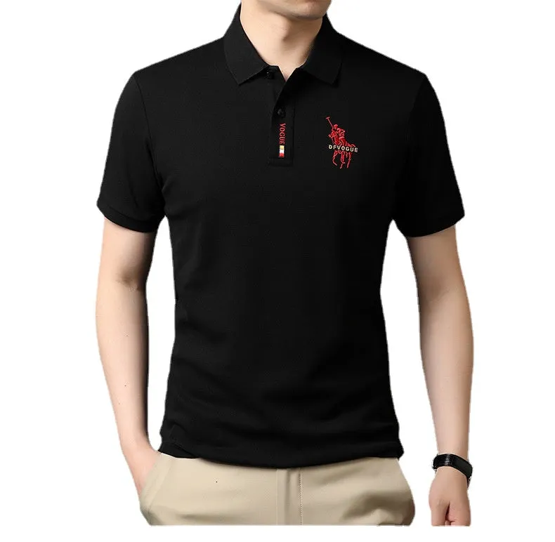 2022summer New Polo Shirt Men's Business Gentleman Embroidered Lapel Breathable Short-Sleeved T-shirt Men's Wholesale