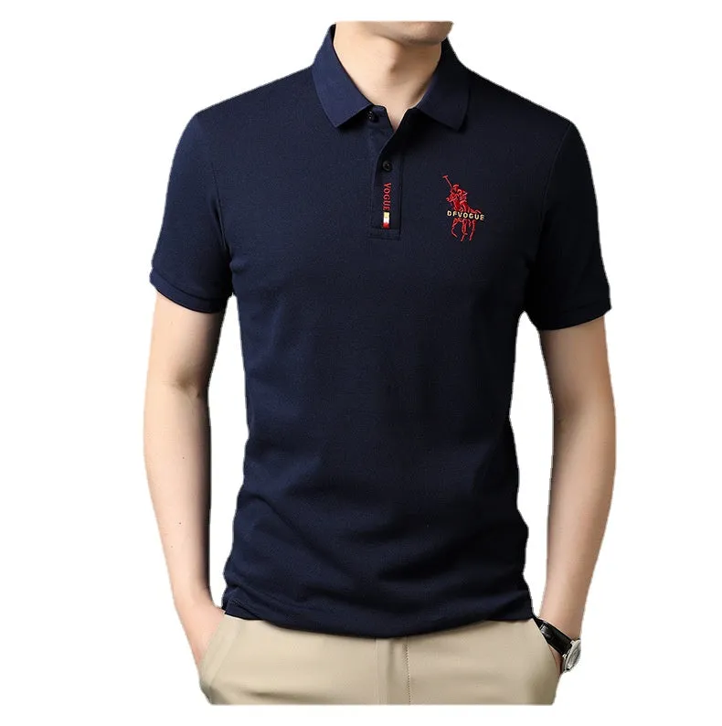 2022summer New Polo Shirt Men's Business Gentleman Embroidered Lapel Breathable Short-Sleeved T-shirt Men's Wholesale