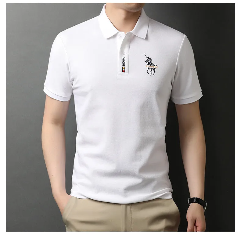 2022summer New Polo Shirt Men's Business Gentleman Embroidered Lapel Breathable Short-Sleeved T-shirt Men's Wholesale