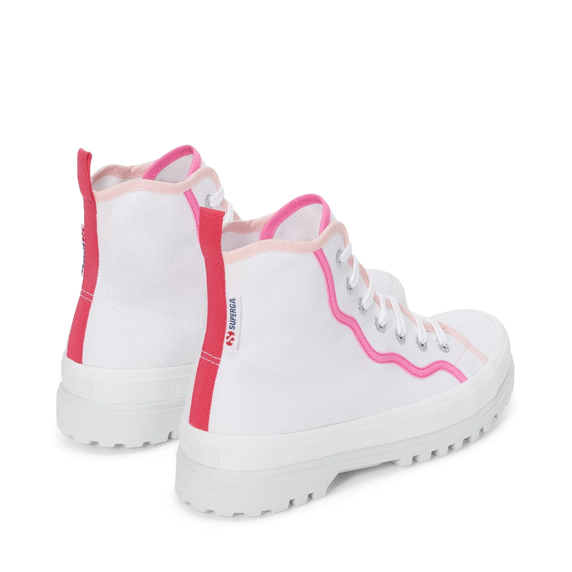 2341 ALPINA CURLY BINDINGS - Ankle Boots - Laced - Woman - WHITE-SHADED PINK