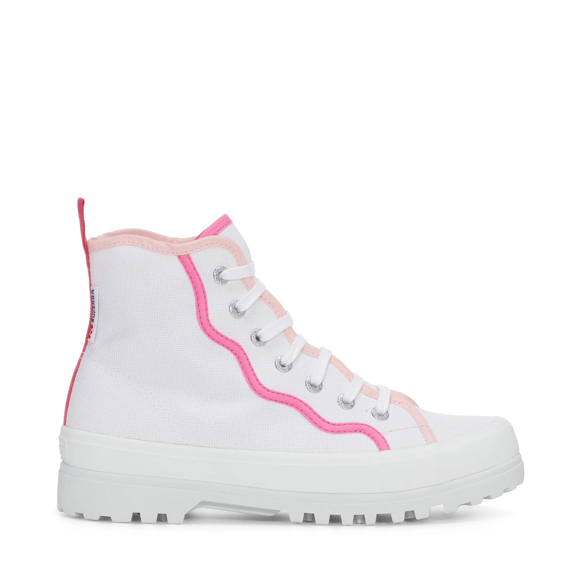 2341 ALPINA CURLY BINDINGS - Ankle Boots - Laced - Woman - WHITE-SHADED PINK