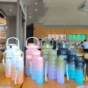 3 Pcs Sports Water Bottle Set