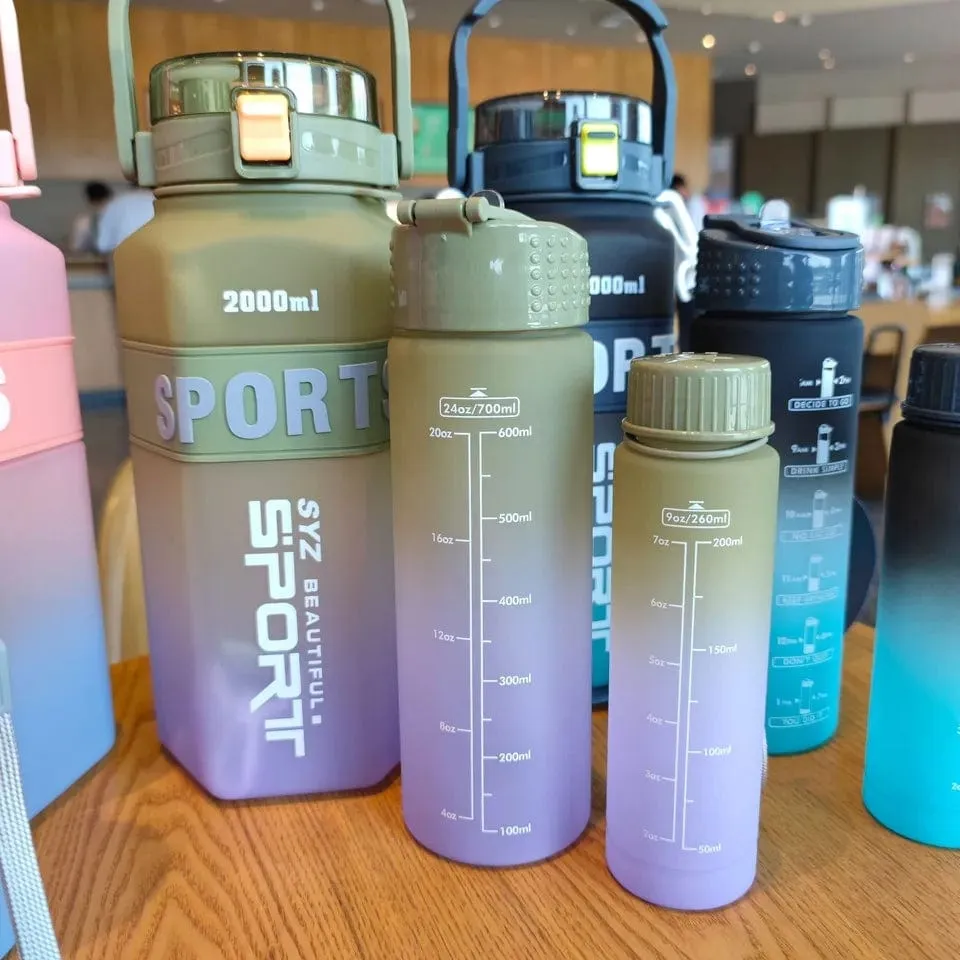 3 Pcs Sports Water Bottle Set