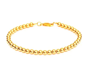 4MM Gold Filled Bead Bracelet