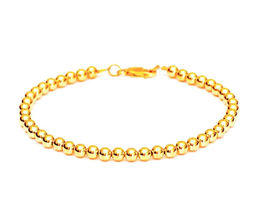 4MM Gold Filled Bead Bracelet