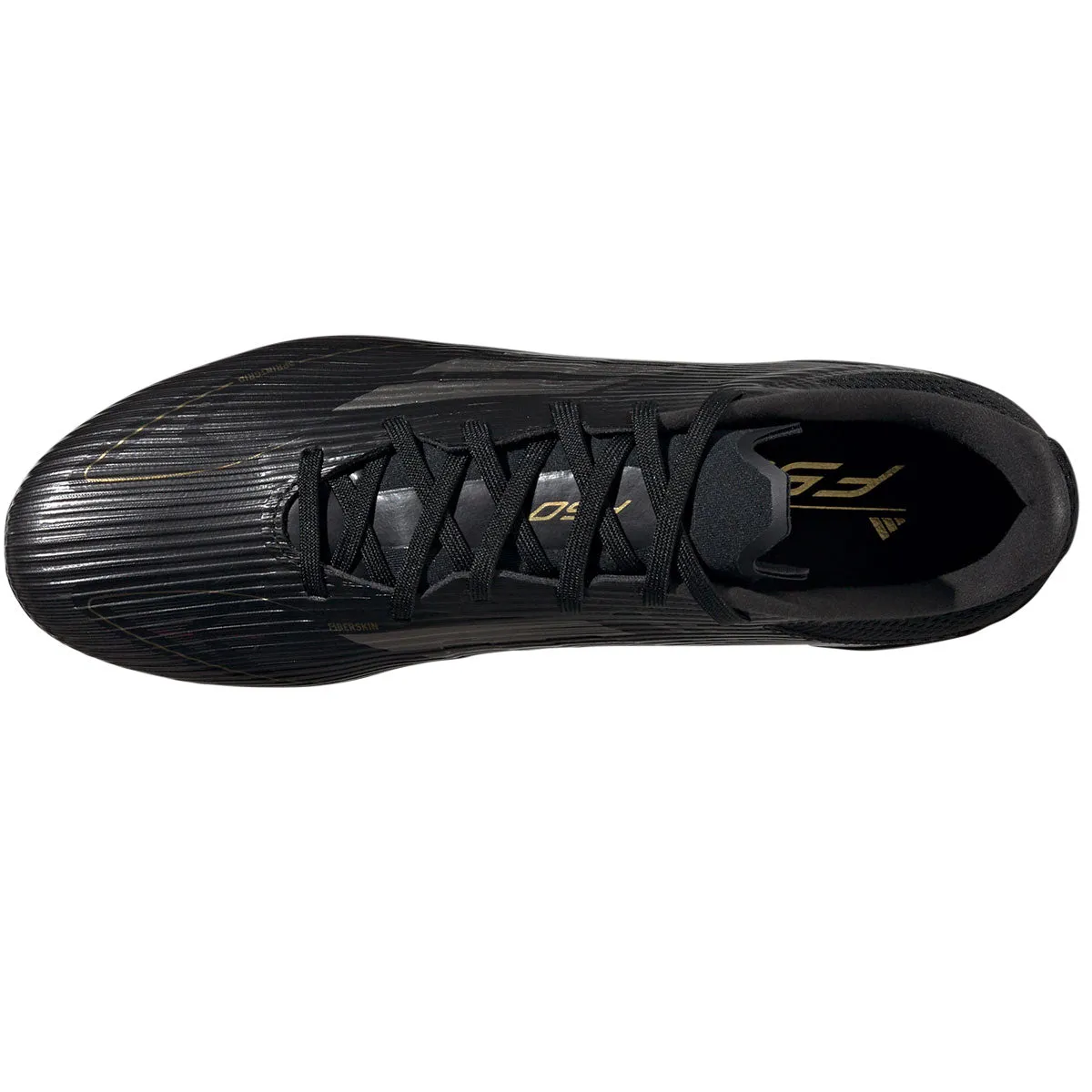 adidas F50 League FG/MG Football Boots - Adult - Black/Iron Metallic/Gold Metallic