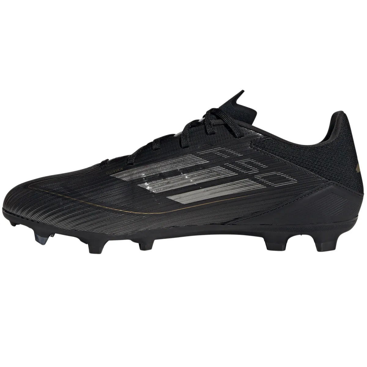 adidas F50 League FG/MG Football Boots - Adult - Black/Iron Metallic/Gold Metallic