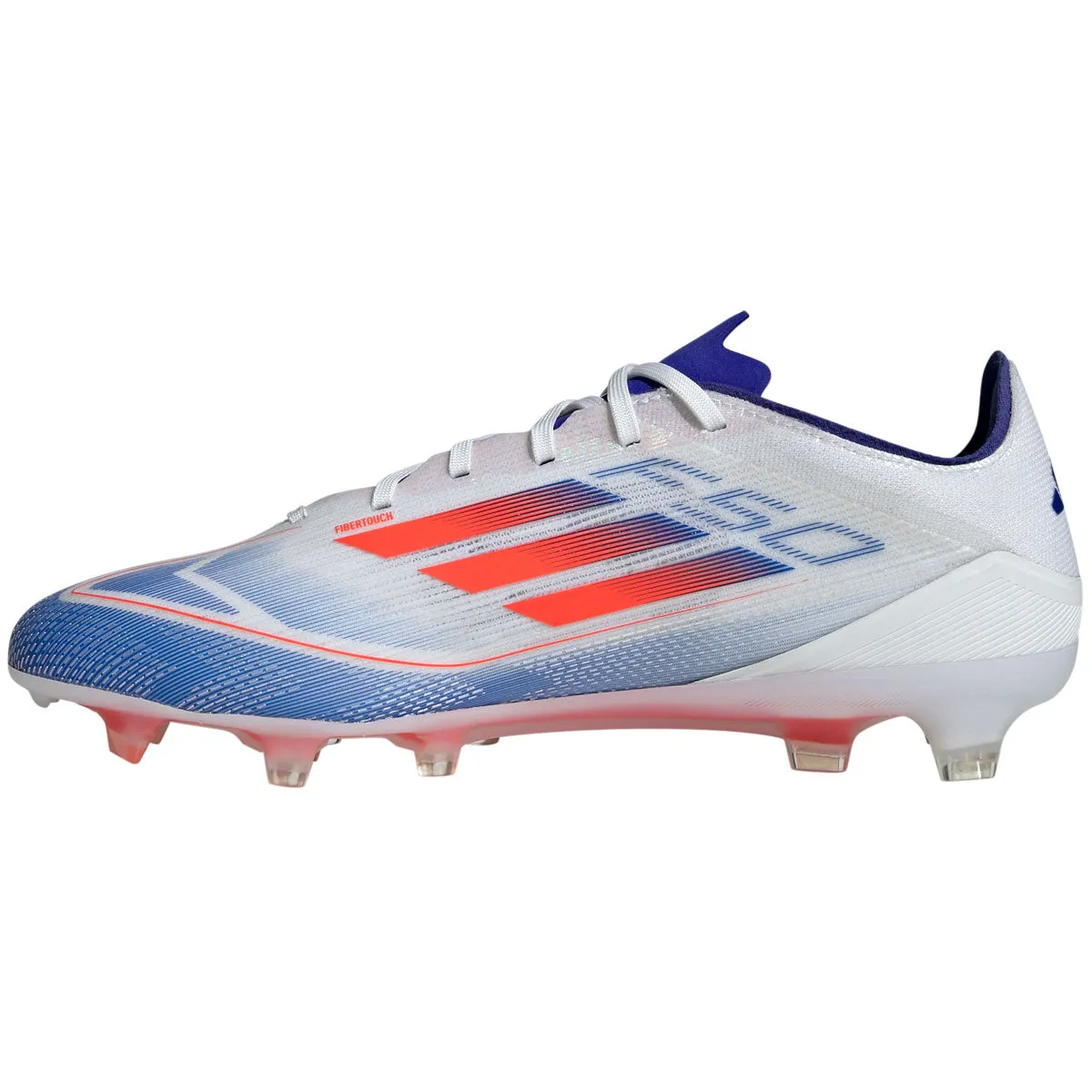 adidas F50 Pro FG Football Boots - Adult - White/Solar Red/Lucid Blue