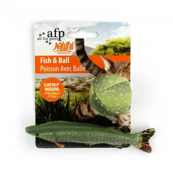 All For Paws Natural Instincts Fish & Ball Cat Toy