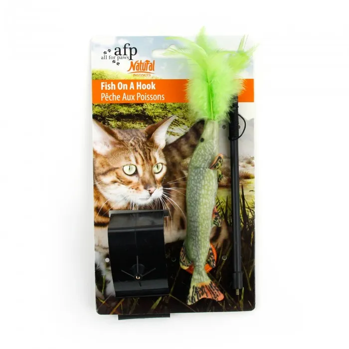 All For Paws Natural Instincts Fish on Hook Cat Toy