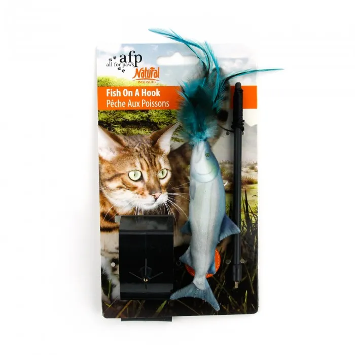 All For Paws Natural Instincts Fish on Hook Cat Toy