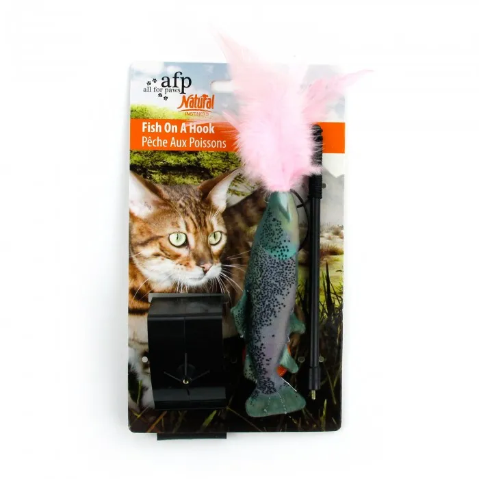 All For Paws Natural Instincts Fish on Hook Cat Toy