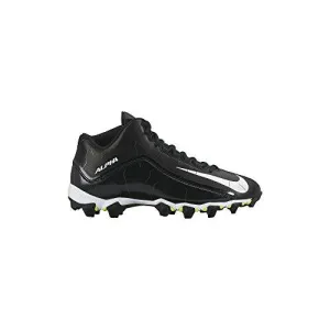 Alpha Shark 2 ThreeQuarter Wide Football Cleat Black/Anthracite/White Size 10.5 M Us