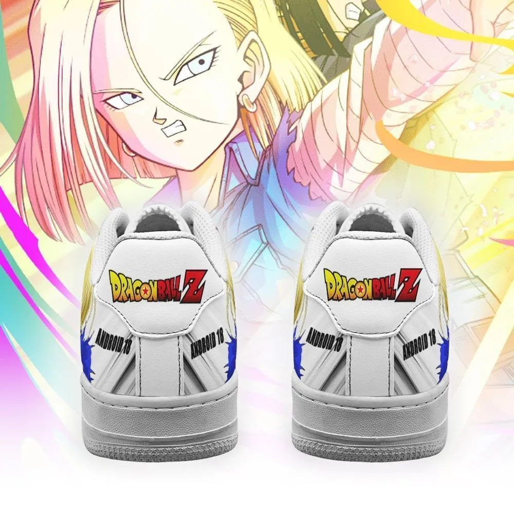 Android 18 Air Sneakers Custom Anime Dragon Ball Shoes Simple Style