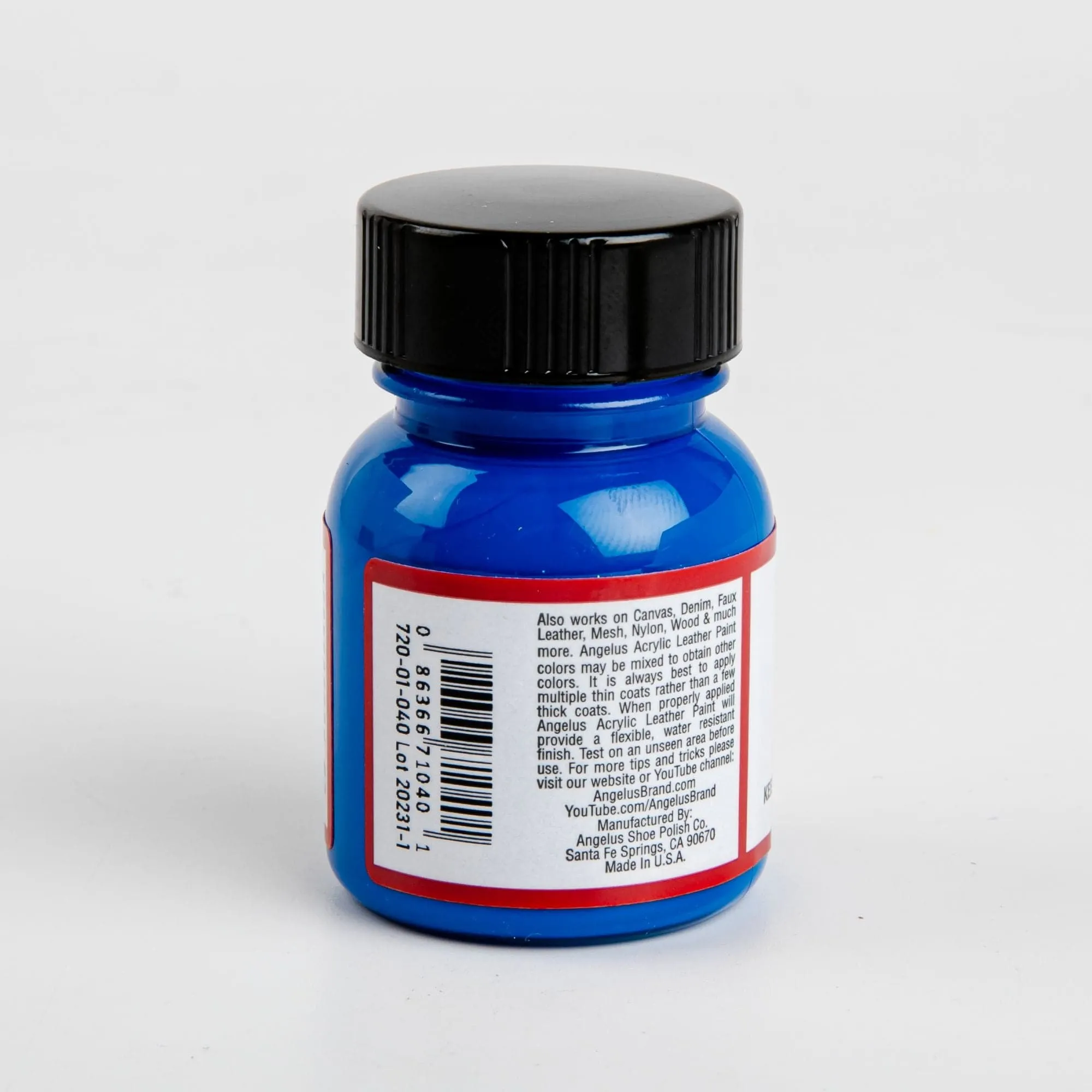 Angelus Acrylic Paint Blue #040 29Ml Use On Leather, Vinyl Or Fabric