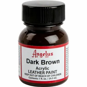 Angelus Acrylic Paint Dark Brown #018 29Ml Use On Leather, Vinyl Or Fabric