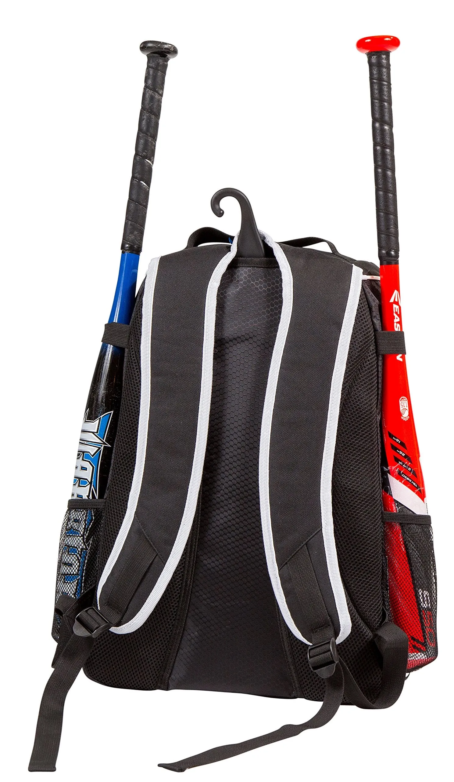 Athletico Baseball Bat Bag - Backpack for Baseball, T-Ball & Softball Equipment & Gear for Youth and Adults | Holds Bat, Helmet, Glove, Shoes |Shoe Compartment & Fence Hook (Red)