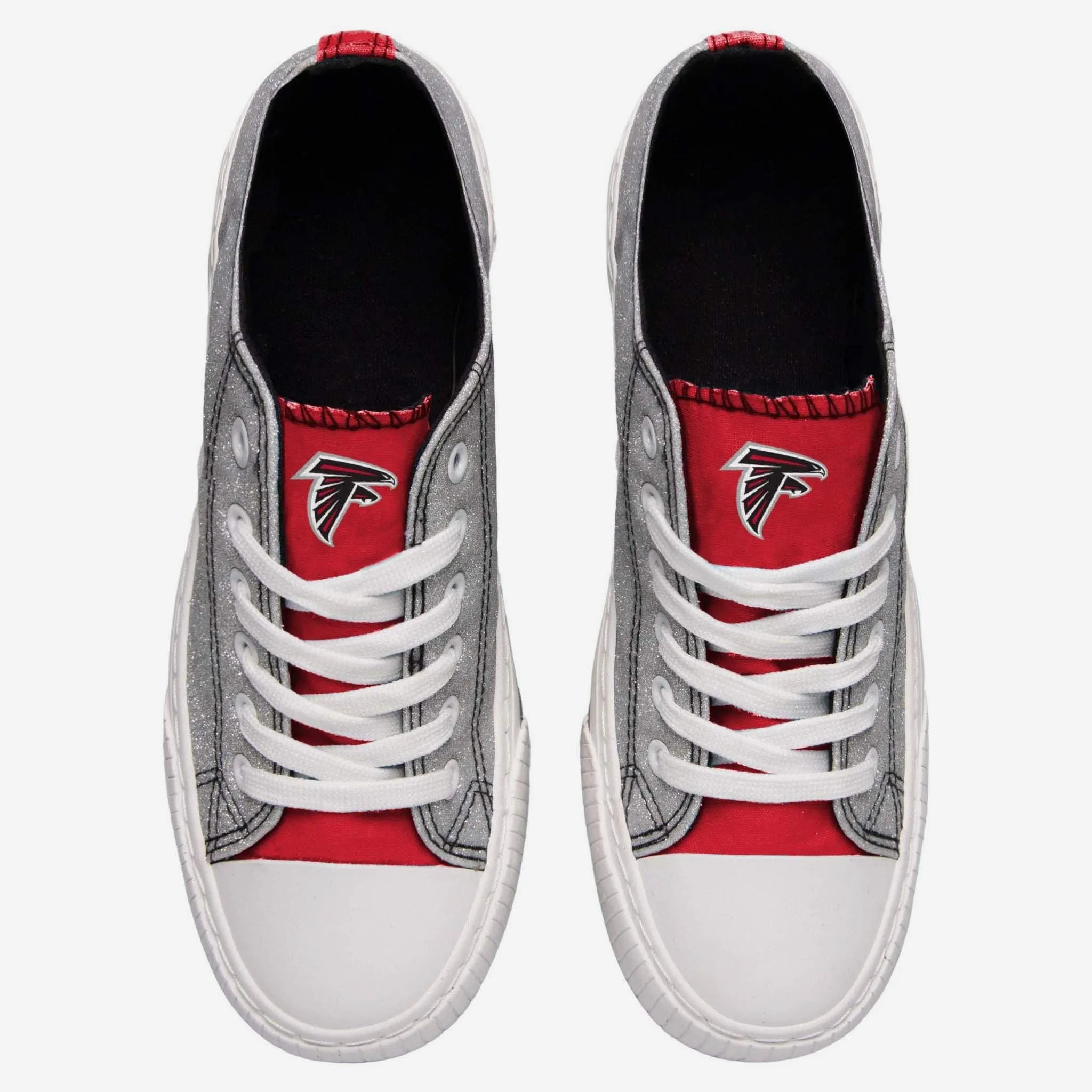 Atlanta Falcons Womens Glitter Low Top Canvas Shoe