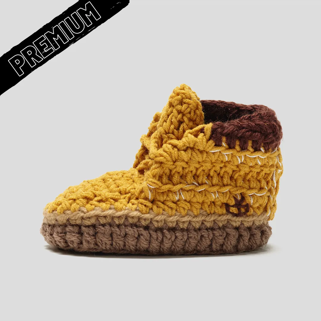 Baby Crochet IB-Wheat Boots (Soft felt non-slip bottom)