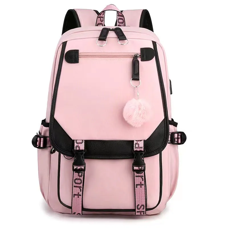 Backpack Schoolbag Student Schoolbag University Style Junior High School Backpack Large Capacity Bag Sports Bag