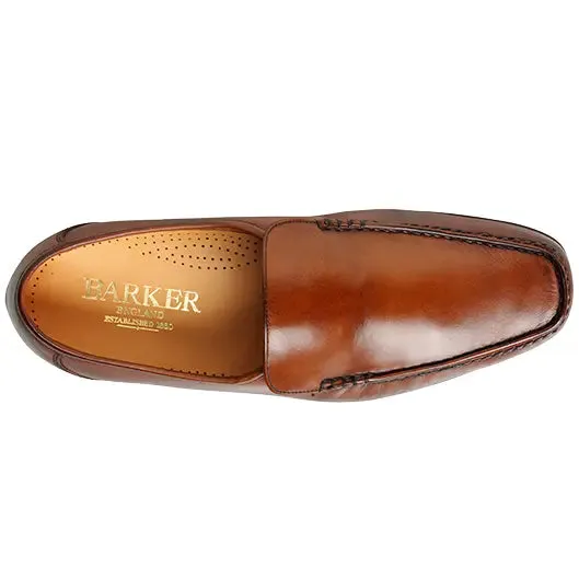 BARKER Javron Shoes - Mens Moccasins - Brown Burnished Calf