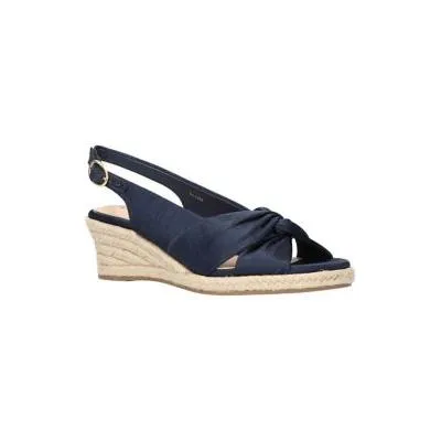 Bella Vita Kimora Wedge Sandals Women Color Navy Size 6 Pair of Shoes