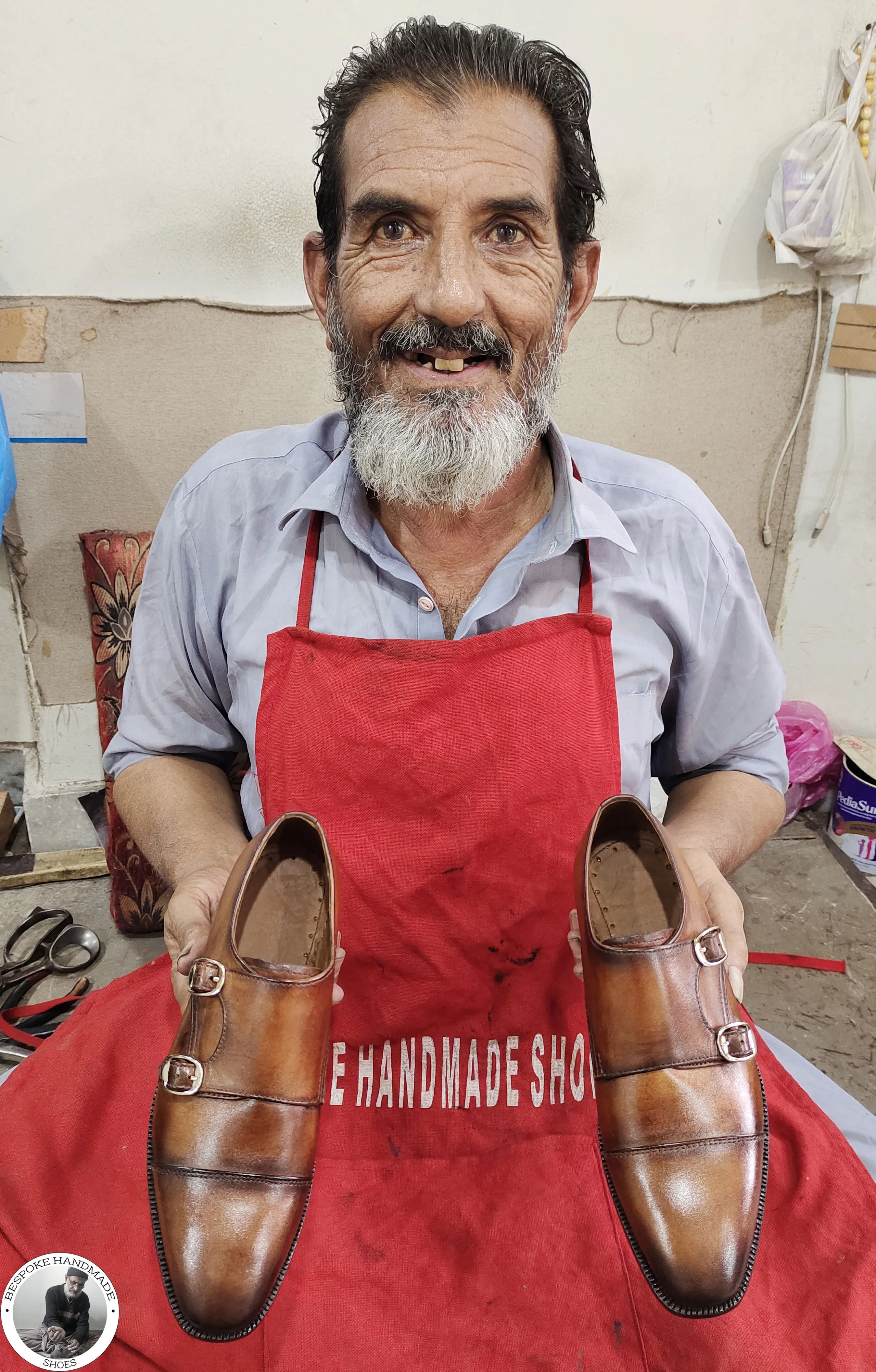 Bespoke Handcrafted Dress Shoes, Brown Color Premium Quality Double Monk Strap And Cap toe Casual Shoes