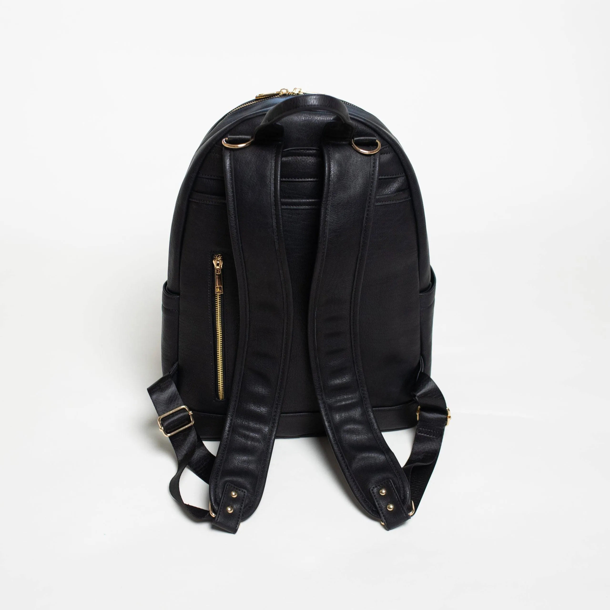 Black Tumbled Leather Carrier and Duffle Set