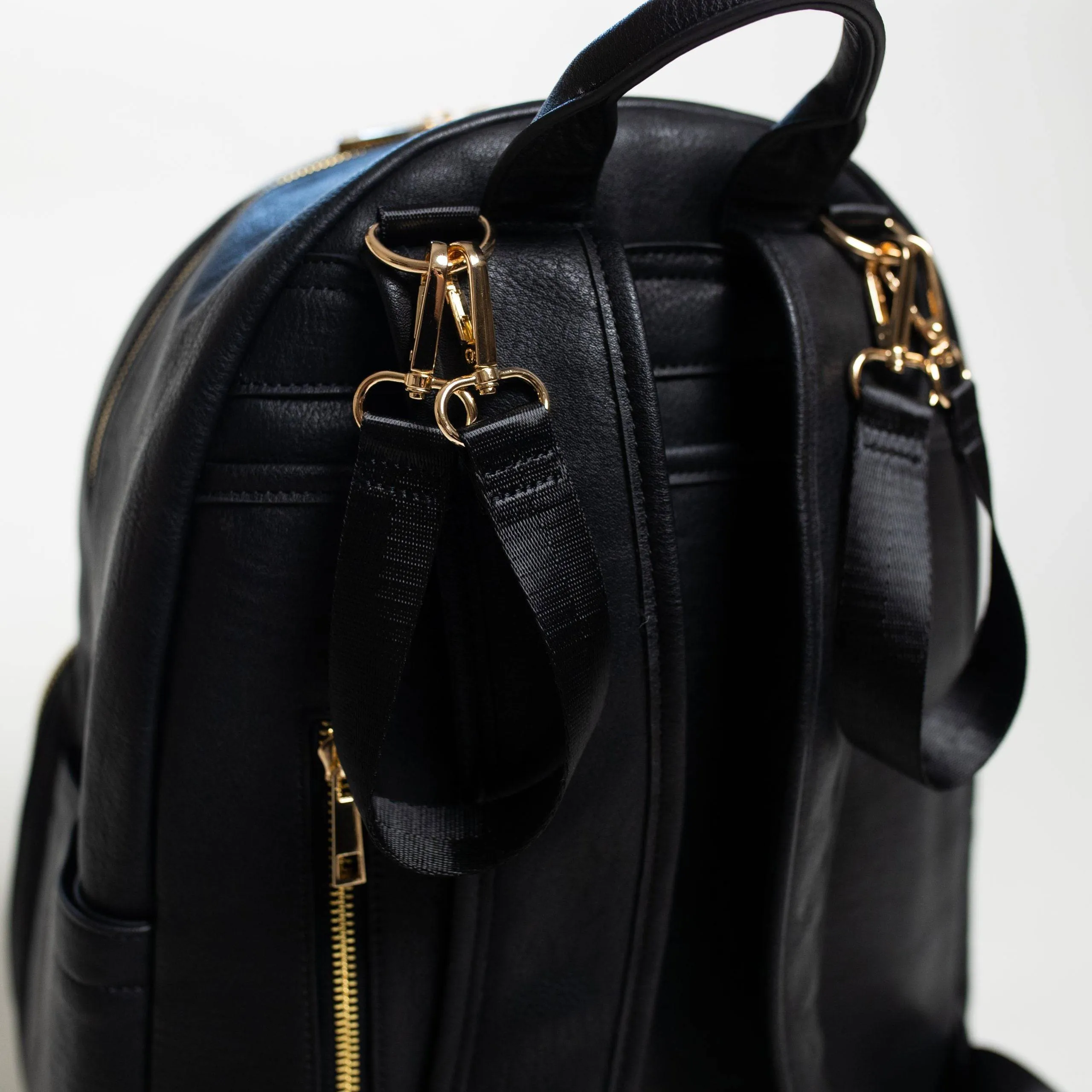 Black Tumbled Leather Carrier and Duffle Set