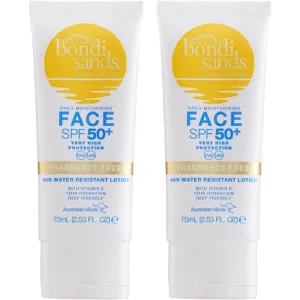 Bondi Sands Face Sunscreen Lotion SPF50  Fragrance-Free Duo 2 x 75ml