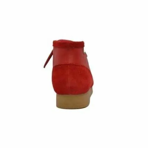 British Walkers New Castle Wallabee Boots Men's Red Suede and Leather