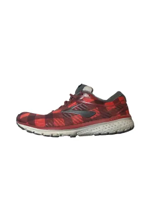 Brooks Ghost 12 Flannel Red Black Running Shoes Men's (Size: 9.5) 1103161D386