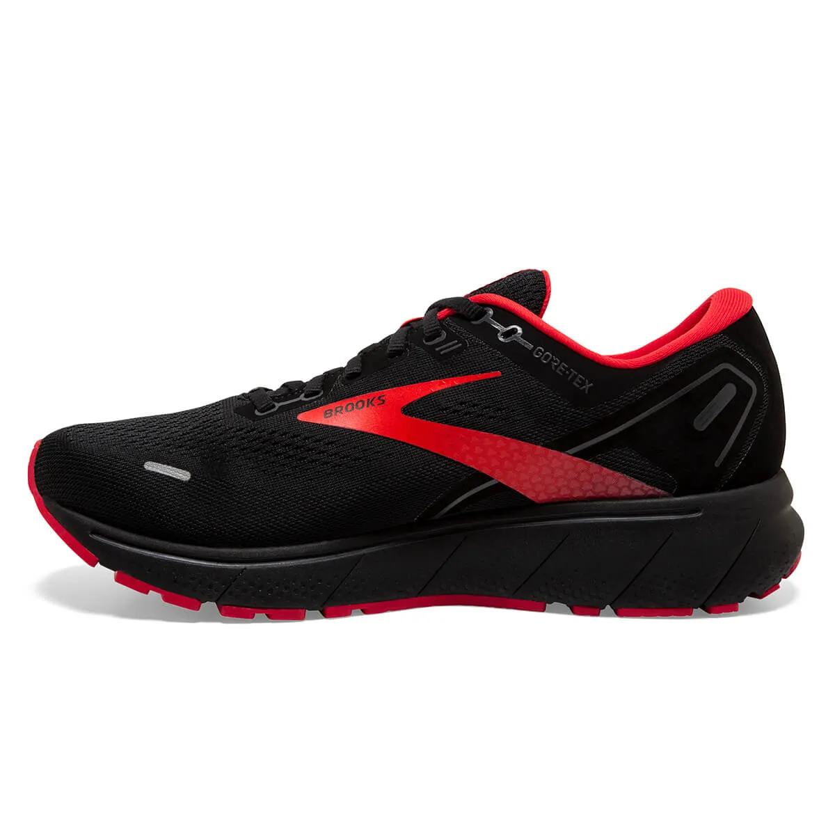 Brooks Ghost 14 GTX Mens | Black/blackened Pearl/highriskred