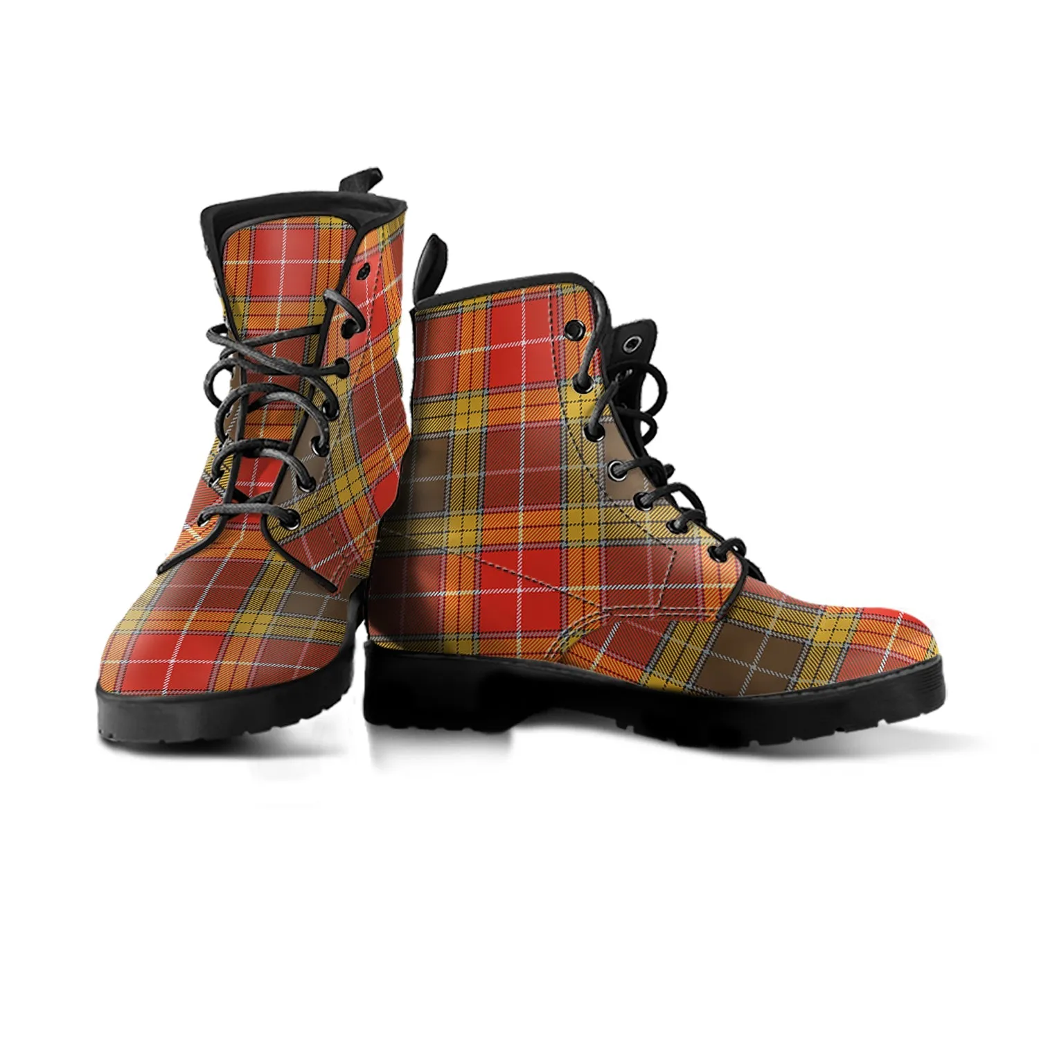 Buchanan Old Set Weathered Tartan Leather Boots