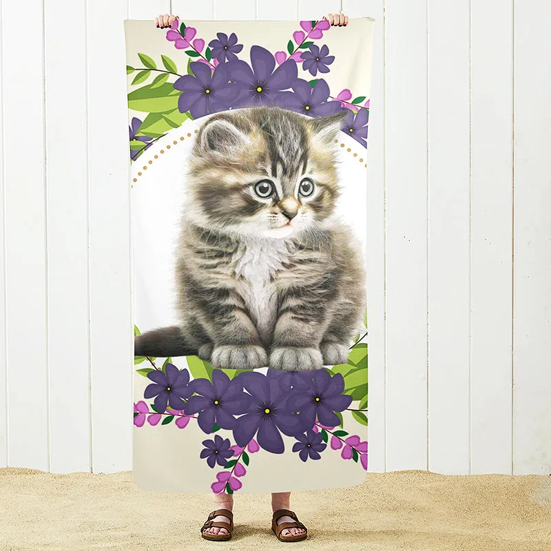 Cat Lover Beach Towel 31"x71"