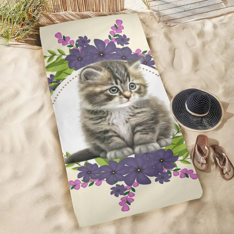 Cat Lover Beach Towel 31"x71"