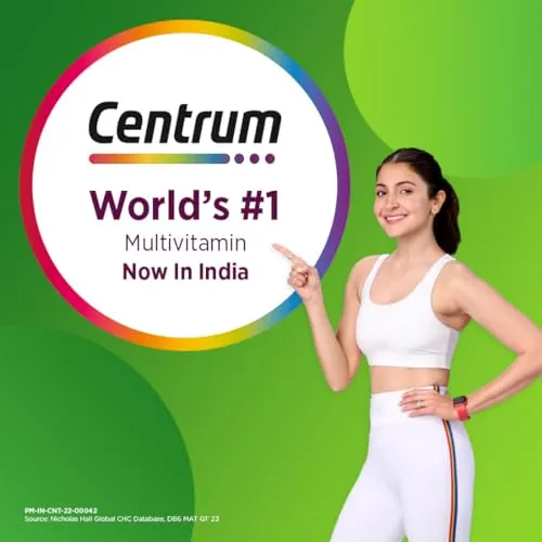 Centrum Adult 50 , World's No.1 Multivitamin with Calcium, Vitamin D3 & 21 other Nutrients for Overall Health, Strong Joints & Heart Health (Veg) 30 Tablets