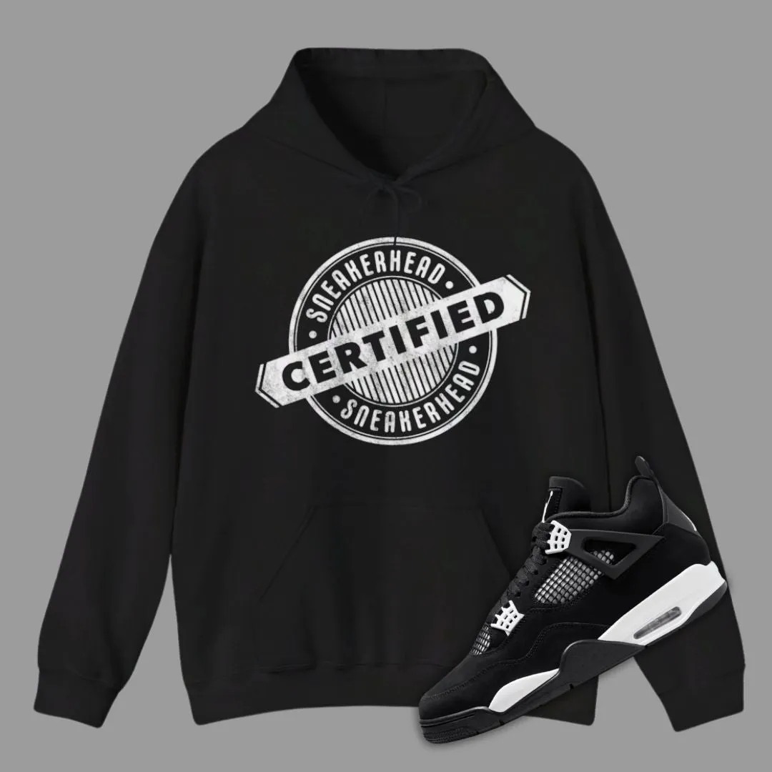 Certified Sneakerhead Hoodie Matching Jordan 4 White Thunder