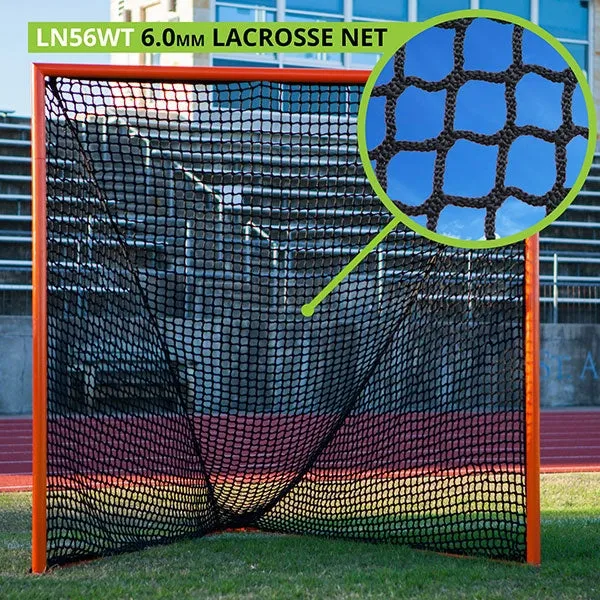 Champion Sports 6mm Lacrosse Net Black with Weather Treated Mesh Coating