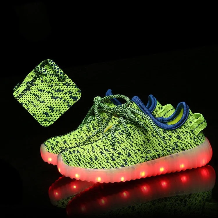 Children's Luminous Low-Cut LED Light-Up Shoes with USB Charging and Colorful Fluorescent Design