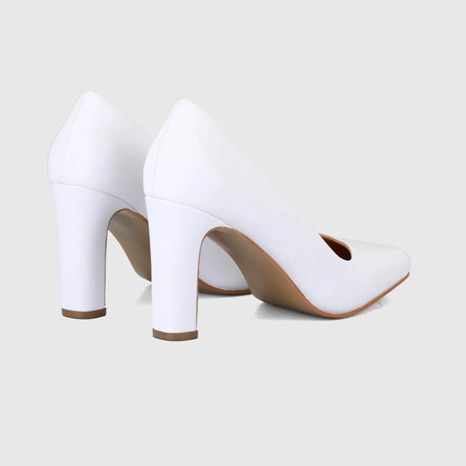 Chunky Block Heel Working Pumps