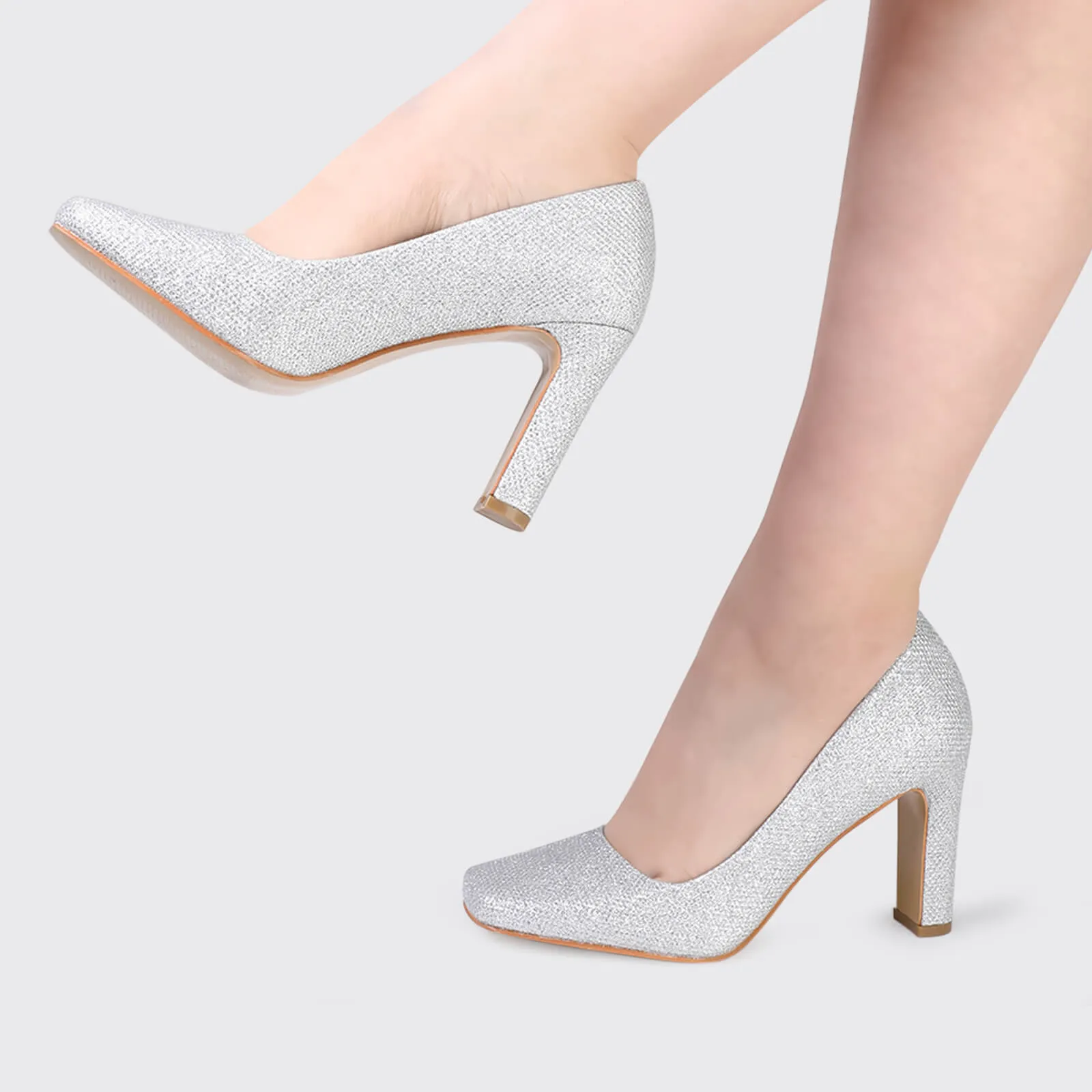 Chunky Block Heel Working Pumps