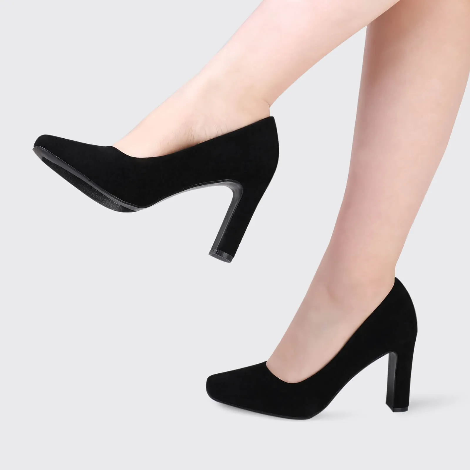 Chunky Block Heel Working Pumps