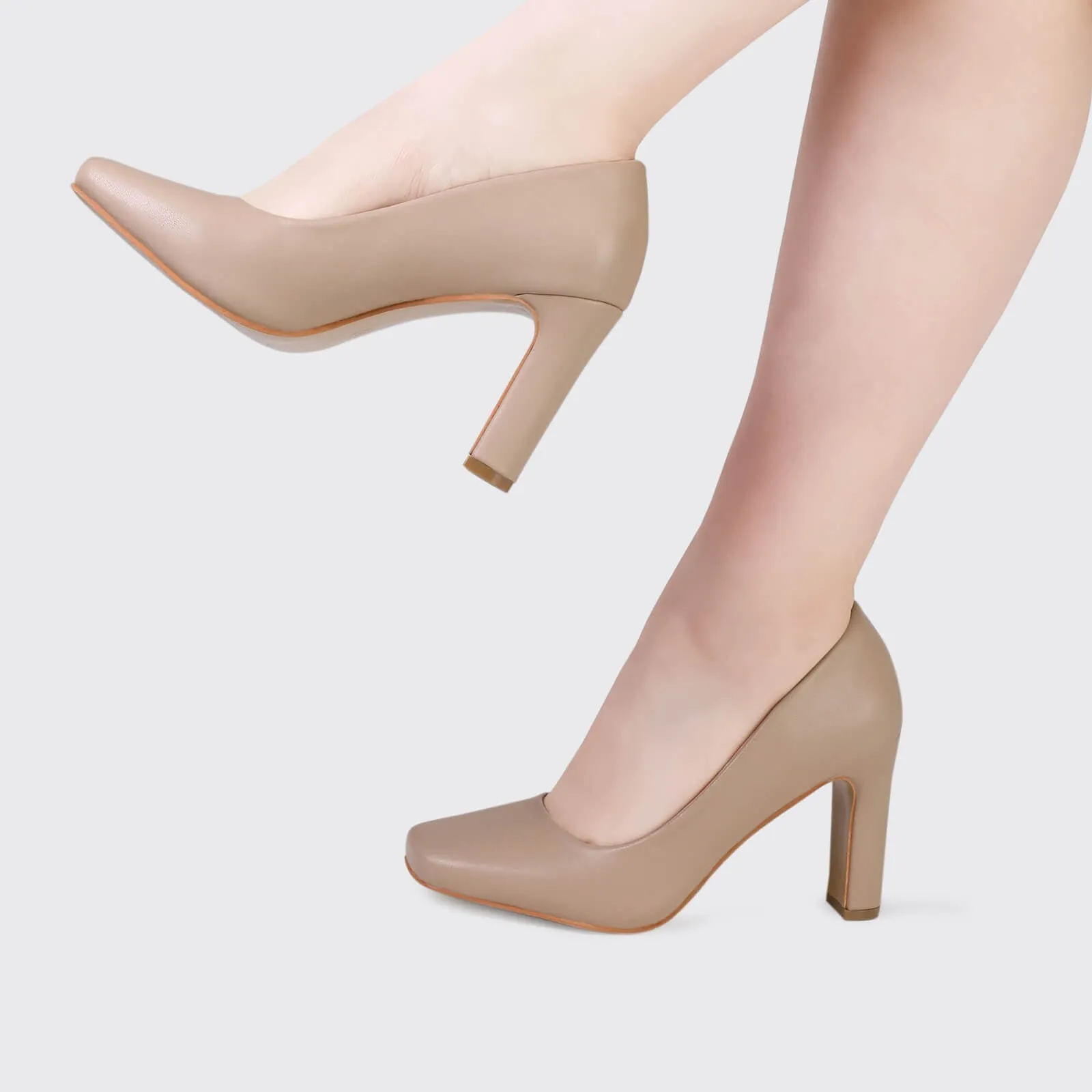 Chunky Block Heel Working Pumps