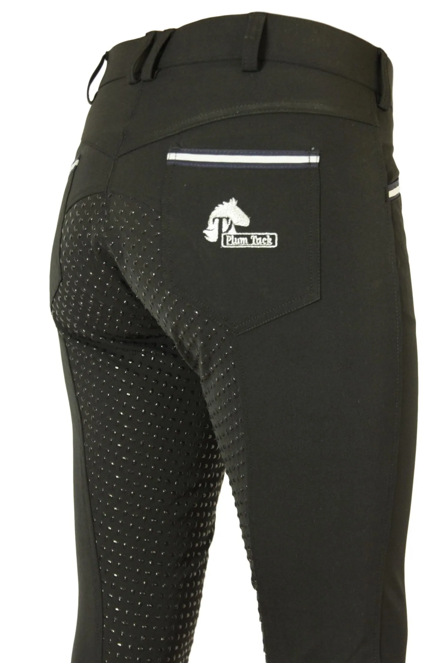 CoolMax Jodhpurs in sizes 6 to 28, in Black with Silicone seat grip