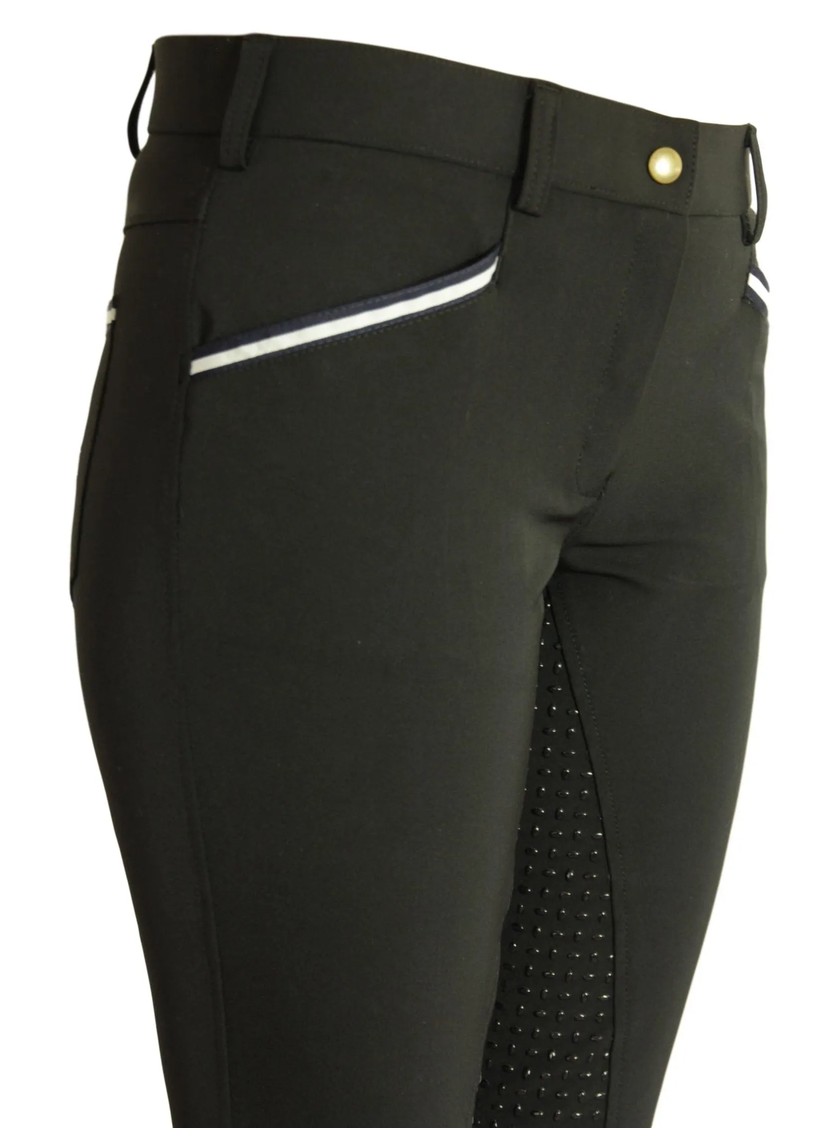 CoolMax Jodhpurs in sizes 6 to 28, in Black with Silicone seat grip