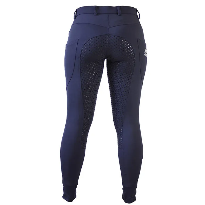 CoolMax Navy Breeches with Silicone Seat Grip